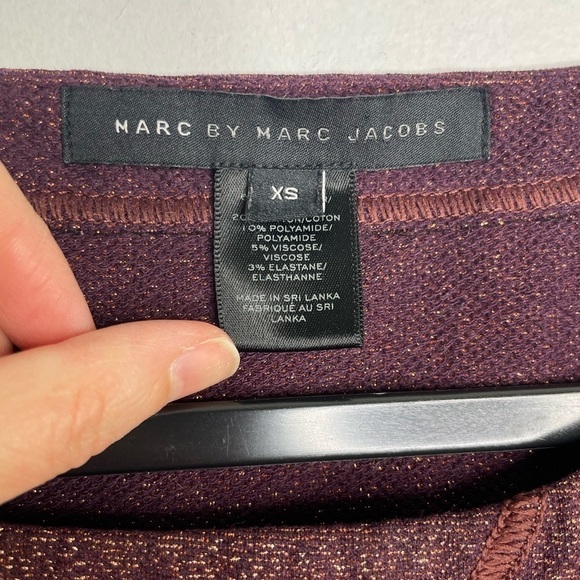 MARC by Marc Jacobs midnight cranberry sparkly metallic raglan sweatshirt - Picture 4 of 10